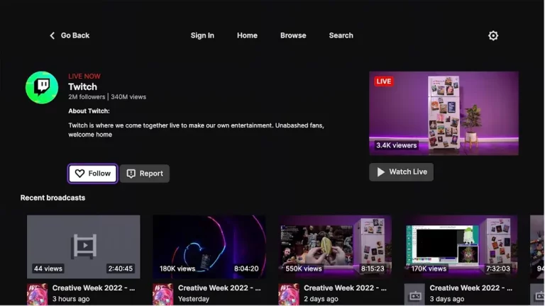 Twitch — скриншот 1