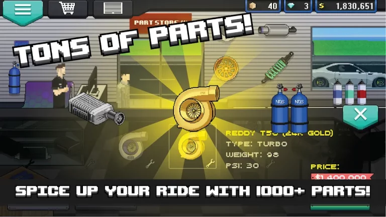 Pixel Car Racer — скриншот 2