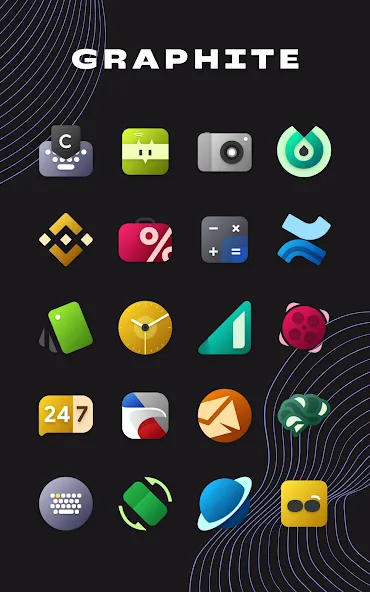 Graphite Icon Pack — скриншот 1