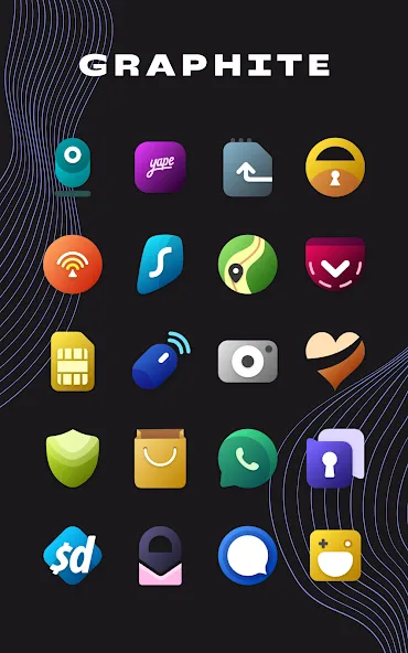 Graphite Icon Pack — скриншот 2