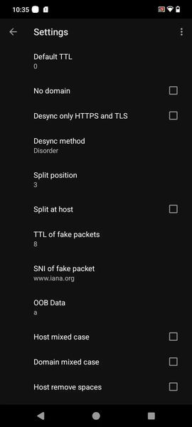 ByeByeDPI — скриншот 2