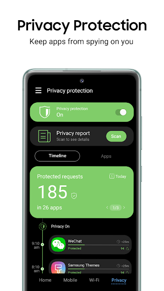 Скриншот приложения Samsung Max VPN & Data Saver — скриншот 1