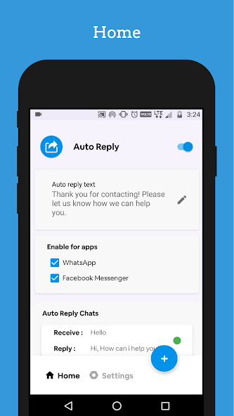 Скриншот приложения Auto Reply — скриншот 1
