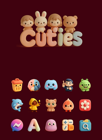 Скриншот приложения Cuties - Icon Pack — скриншот 2