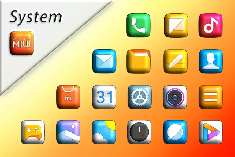 Скриншот приложения MIUI 3D - Icon Pack — скриншот 1