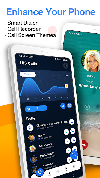 Скриншот приложения Phone Dialer: Contacts & Calls — скриншот 1