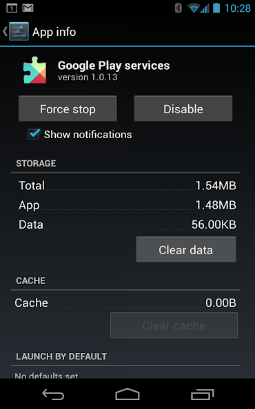 Скриншот приложения Сервисы Google Play — скриншот 1