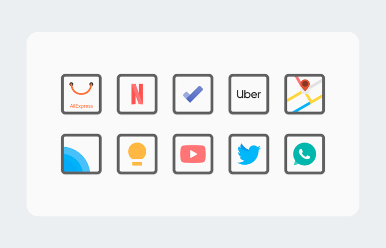 Скриншот приложения White Sweet Edge - Icon Pack — скриншот 1