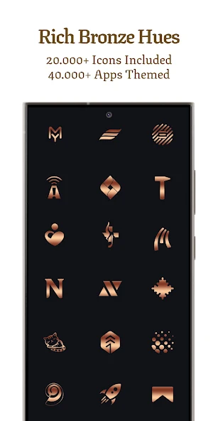 Скриншот приложения Bronze Copper Icon Pack — скриншот 2