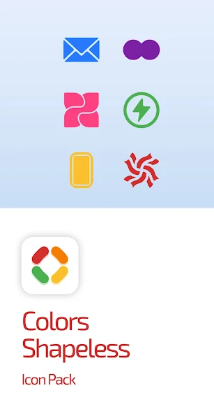 Скриншот приложения Colors Shapeless Icon Pack — скриншот 1
