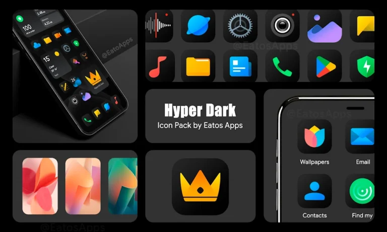 Скриншот приложения HyperDark - Icon Pack — скриншот 1