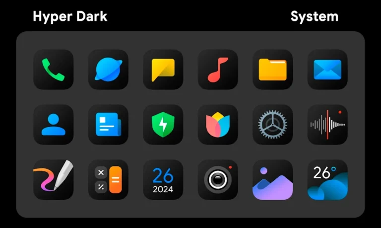 Скриншот приложения HyperDark - Icon Pack — скриншот 2
