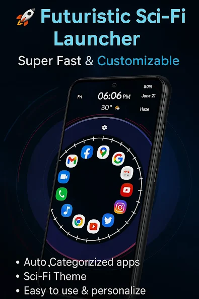 Скриншот приложения Orbit Launcher — скриншот 1