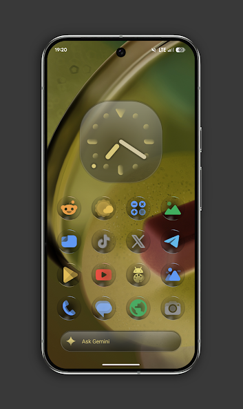 Скриншот приложения Glassy Colors Icons — скриншот 1