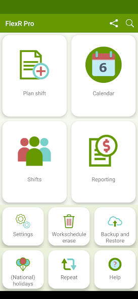 Скриншот приложения Shift Work Calendar - FlexR — скриншот 1