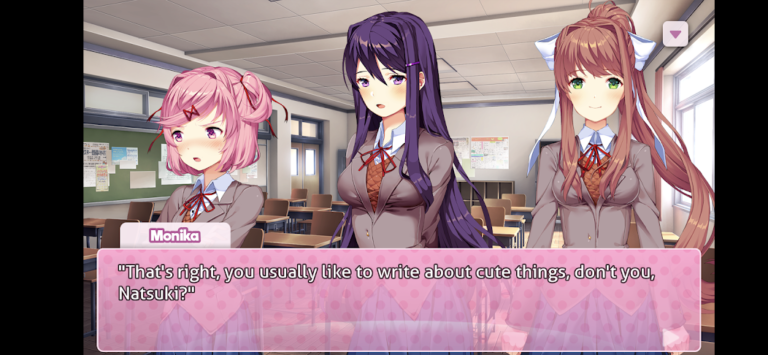 Скриншот приложения Doki Doki Literature Club! — скриншот 1