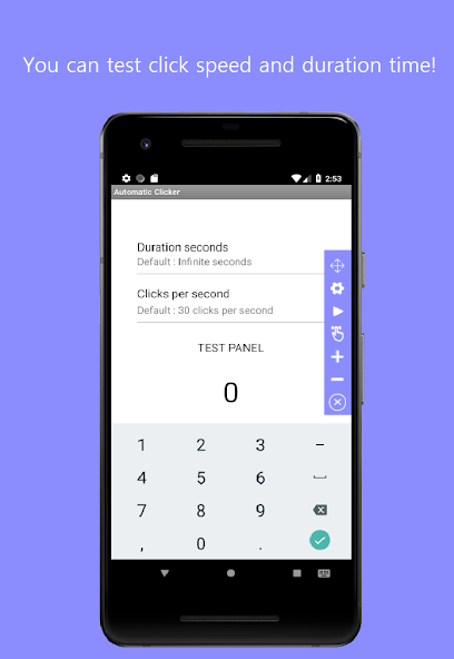 Скриншот приложения Auto Clicker - Super Fast — скриншот 1