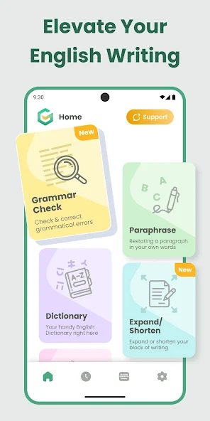 Скриншот приложения Glance: AI Grammar & VoiceType — скриншот 1
