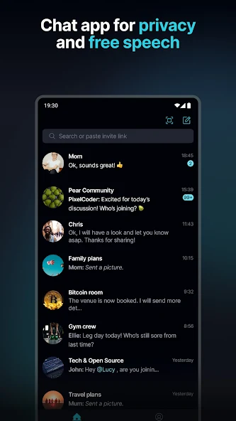 Скриншот приложения Keet - Private Encrypted Chat — скриншот 1