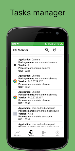 Скриншот приложения OS Monitor: диспетчер задач — скриншот 1