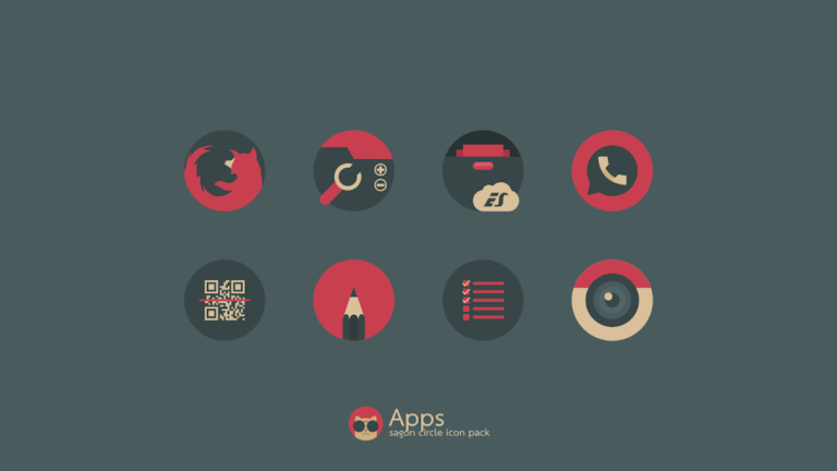 Скриншот приложения Sagon Circle: Dark Icon Pack — скриншот 1