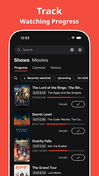 Скриншот приложения Showly: Track Shows & Movies — скриншот 2