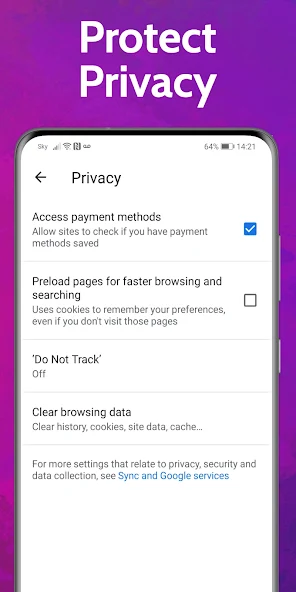 Скриншот приложения UPX Private Proxy Browser — скриншот 2