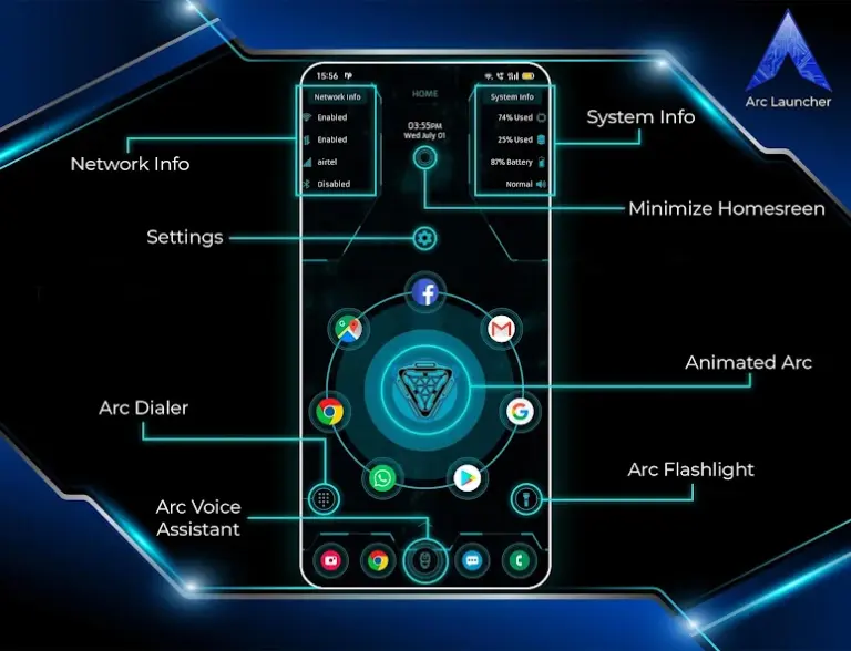 Скриншот приложения ARC Launcher Pro — скриншот 1
