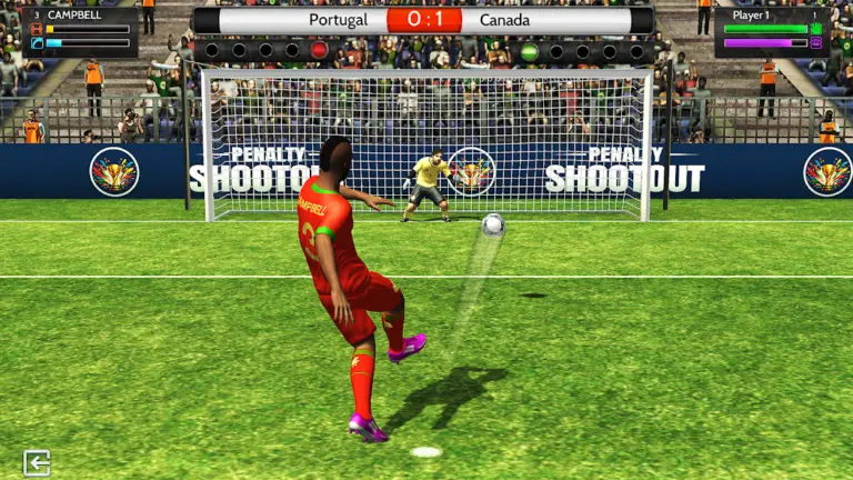Скриншот приложения Penalty Shootout World Soccer — скриншот 2