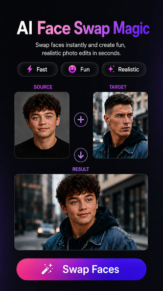 Скриншот приложения RemakeFace : AI Face Swap — скриншот 1