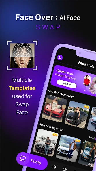 Скриншот приложения FaceOver : AI Face Swap — скриншот 1