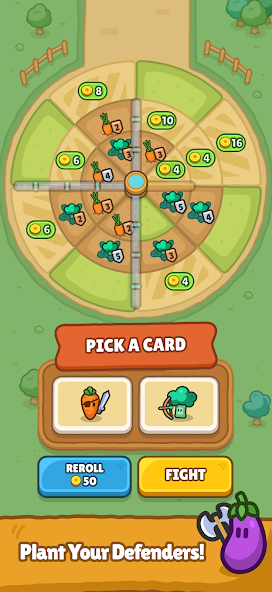 Скриншот приложения Harvest King: Farm TD Strategy — скриншот 1