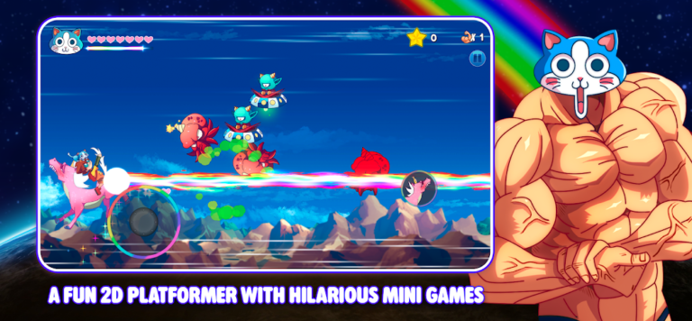Скриншот приложения KinnikuNeko: SUPER MUSCLE CAT — скриншот 2
