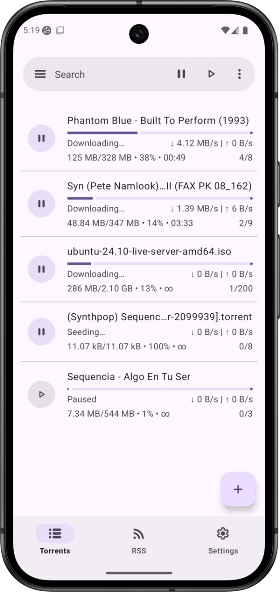Скриншот приложения LibreTorrent — скриншот 1
