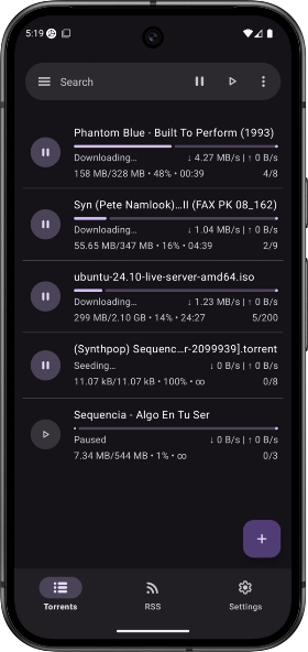 Скриншот приложения LibreTorrent — скриншот 2