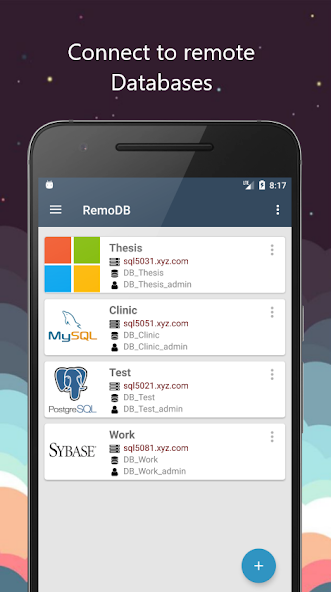 Скриншот приложения RemoDB SQL Client MySQL, MsSQL — скриншот 1
