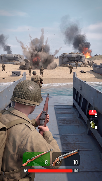 Скриншот приложения Shoot Out WW2: Gun Shooting — скриншот 1