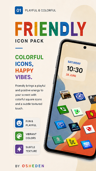 Скриншот приложения Friendly Icon Pack — скриншот 1