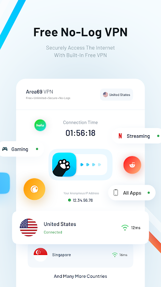 Скриншот приложения Pawxy - Fast VPN & Web Browser — скриншот 2